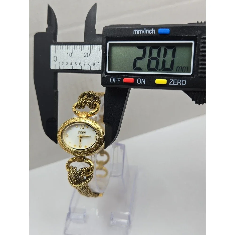 1928 Jewelry Womens Gold Tone Victorian Revival Classic Quartz Watch New Battery